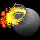 The red is volatiles, the yellow is molten rock (Image: Philip J. Carter)